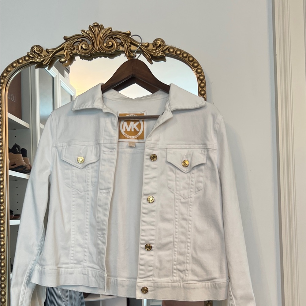 Michael Kors white denim jacket